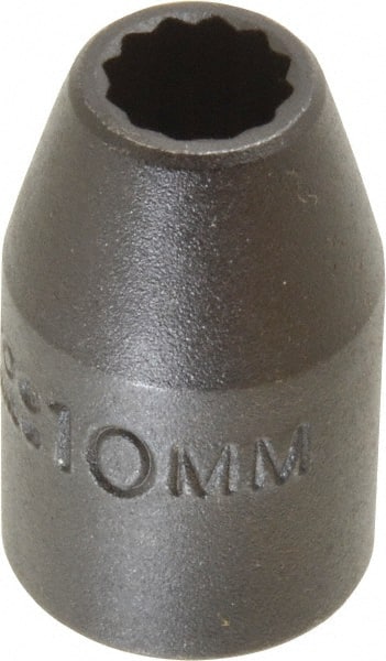 Proto - 1/2" Drive 10mm Standard Impact Socket - 12 Points, 1-1/2" OAL - Exact Tooling