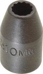Proto - 1/2" Drive 10mm Standard Impact Socket - 12 Points, 1-1/2" OAL - Exact Tooling