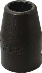 Proto - 1/2" Drive 12mm Standard Impact Socket - Exact Tooling