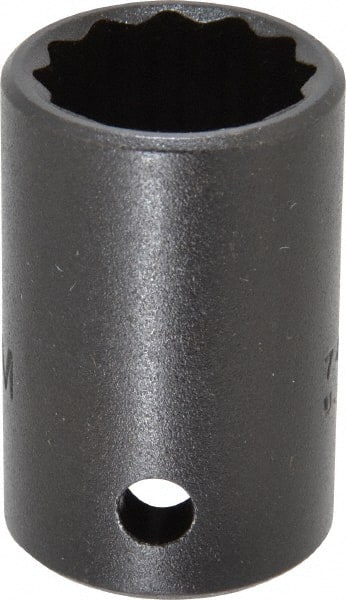Proto - 1/2" Drive 18mm Standard Impact Socket - 12 Points, 1-1/2" OAL - Exact Tooling