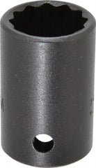 Proto - 1/2" Drive 18mm Standard Impact Socket - 12 Points, 1-1/2" OAL - Exact Tooling