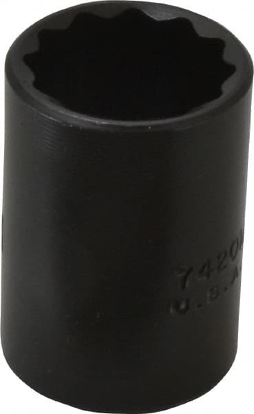 Proto - 1/2" Drive 20mm Standard Impact Socket - 12 Points, 1-1/2" OAL - Exact Tooling