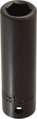 Proto - 1/2" Drive 15mm Deep Impact Socket - 6 Points, 3-1/4" OAL - Exact Tooling