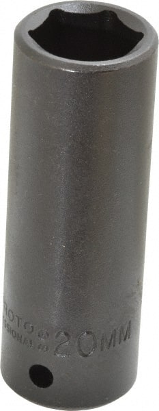 Proto - 1/2" Drive 20mm Deep Impact Socket - 6 Points, 3-1/4" OAL - Exact Tooling