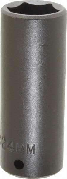Proto - 1/2" Drive 24mm Deep Impact Socket - 6 Points, 3-1/2" OAL - Exact Tooling
