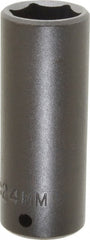 Proto - 1/2" Drive 24mm Deep Impact Socket - 6 Points, 3-1/2" OAL - Exact Tooling