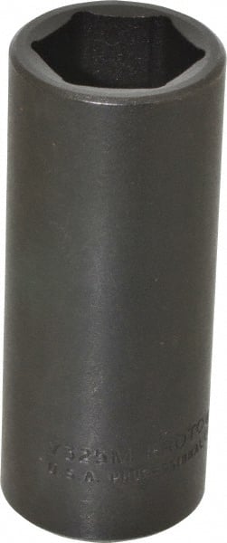 Proto - 1/2" Drive 25mm Deep Impact Socket - 6 Points, 3-1/2" OAL - Exact Tooling