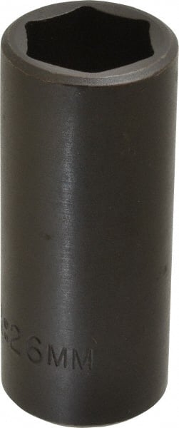 Proto - 1/2" Drive 26mm Deep Impact Socket - 6 Points, 3-1/2" OAL - Exact Tooling