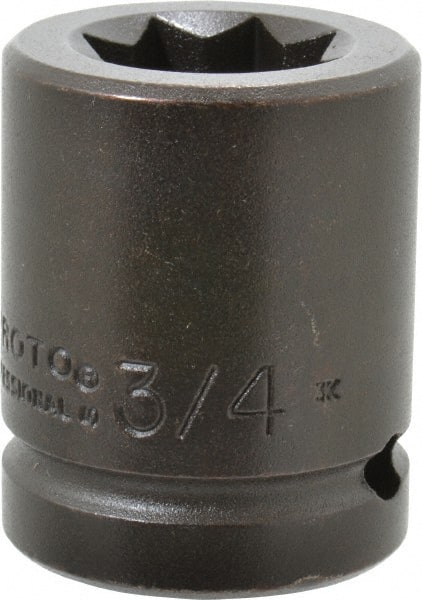 Proto - 3/4" Drive 3/4" Standard Impact Socket - 8 Points, 1-15/16" OAL - Exact Tooling
