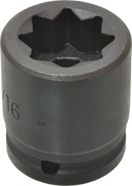 Proto - 3/4" Drive 15/16" Standard Impact Socket - 8 Points, 2-1/16" OAL - Exact Tooling