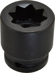 Proto - 3/4" Drive 1" Standard Impact Socket - 8 Points, 2-1/8" OAL - Exact Tooling