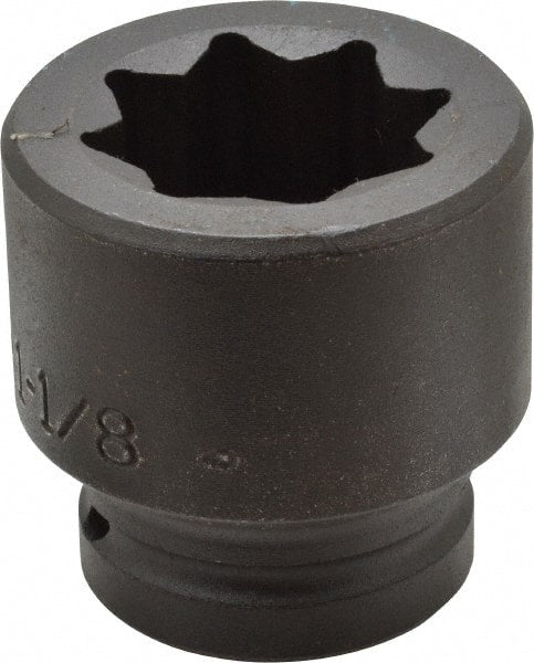 Proto - 3/4" Drive 1-1/8" Standard Impact Socket - 8 Points, 2-1/4" OAL - Exact Tooling