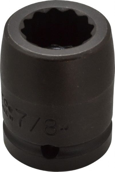 Proto - 3/4" Drive 7/8" Standard Impact Socket - 12 Points, 2" OAL - Exact Tooling
