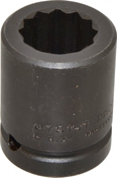 Proto - 3/4" Drive 15/16" Standard Impact Socket - 12 Points, 2" OAL - Exact Tooling