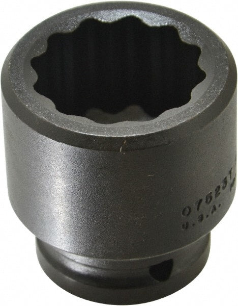 Proto - 3/4" Drive 1-7/16" Standard Impact Socket - 12 Points, 2-5/16" OAL - Exact Tooling