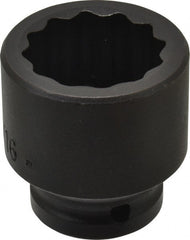 Proto - 3/4" Drive 1-9/16" Standard Impact Socket - 12 Points, 2-7/16" OAL - Exact Tooling