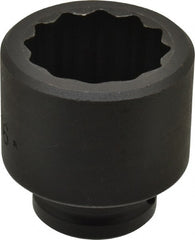 Proto - 3/4" Drive 1-11/16" Standard Impact Socket - 12 Points, 2-5/8" OAL - Exact Tooling