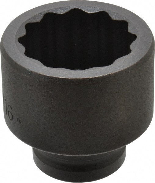 Proto - 3/4" Drive 1-13/16" Standard Impact Socket - 12 Points, 2-5/8" OAL - Exact Tooling