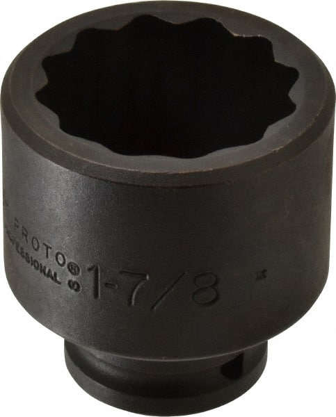 Proto - 3/4" Drive 1-7/8" Standard Impact Socket - 12 Points, 2-13/16" OAL - Exact Tooling