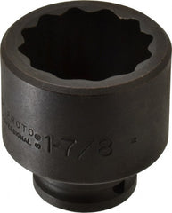 Proto - 3/4" Drive 1-7/8" Standard Impact Socket - 12 Points, 2-13/16" OAL - Exact Tooling
