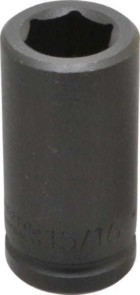 Proto - 3/4" Drive 15/16" Deep Impact Socket - 6 Points, 3-1/4" OAL - Exact Tooling