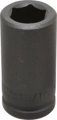 Proto - 3/4" Drive 15/16" Deep Impact Socket - 6 Points, 3-1/4" OAL - Exact Tooling