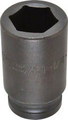 Proto - 3/4" Drive 1-1/4" Deep Impact Socket - 6 Points, 3-1/4" OAL - Exact Tooling
