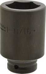 Proto - 3/4" Drive 1-11/16" Deep Impact Socket - 6 Points, 3-7/8" OAL - Exact Tooling