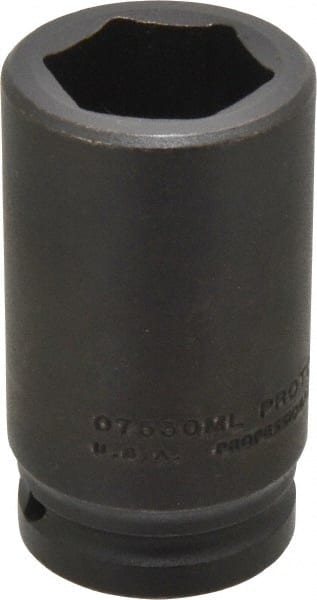 Proto - 3/4" Drive 30mm Deep Impact Socket - 6 Points, 3-1/4" OAL - Exact Tooling