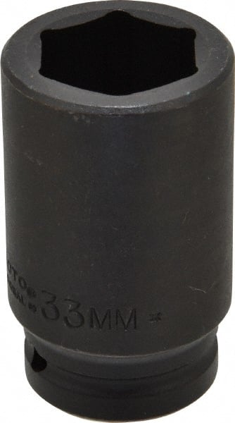 Proto - 3/4" Drive 33mm Deep Impact Socket - 6 Points, 3-1/4" OAL - Exact Tooling