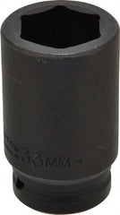 Proto - 3/4" Drive 33mm Deep Impact Socket - 6 Points, 3-1/4" OAL - Exact Tooling