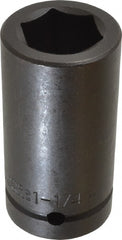 Proto - 1" Drive 1-1/4" Deep Impact Socket - 6 Points, 3-3/4" OAL - Exact Tooling