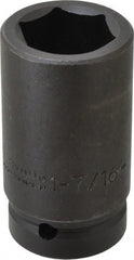 Proto - 1" Drive 1-7/16" Deep Impact Socket - 6 Points, 4" OAL - Exact Tooling