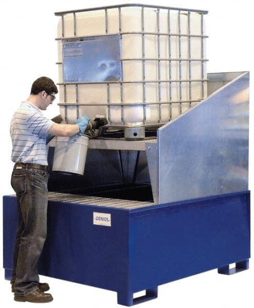 Denios - 59" Long x 46" High x 56" Deep, Locker Splash Guard - Exact Tooling