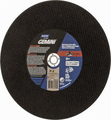 Norton - 14" Aluminum Oxide Cutoff Wheel - 1/8" Thick, 20mm Arbor, 5,400 Max RPM, Use with Angle Grinders - Exact Tooling