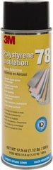 3M - 24 oz Aerosol Clear Spray Adhesive - High Tack, 190°F Heat Resistance, 35 Sq Ft Coverage, Medium Strength Bond, 15 min Max Bonding Time, Flammable, Series Foam Insulation 78 - Exact Tooling