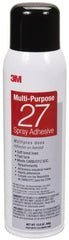 3M - 20 oz Aerosol Clear Spray Adhesive - High Tack, 140°F Heat Resistance, 78 Sq Ft Coverage, Low Strength Bond, 10 min Max Bonding Time, Flammable, Series 27 - Exact Tooling
