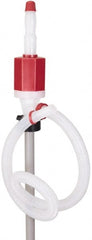 PRO-LUBE - 7 GPM, Polyethylene Hand Operated Siphon Pump - 45-1/2" OAL, For 55 Gal Drums, Antifreeze, Detergents, Water Based Fluids, Mild Acids, Soaps, Waxes & etc - Exact Tooling
