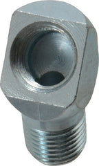 PRO-LUBE - 45° Head Angle, 1/8-27 NPT Steel Grease Fitting Adapter - 1/2" Hex - Exact Tooling