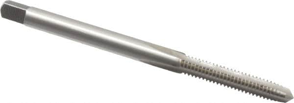 Hertel - #5-40 UNC 3 Flute Bright Finish High Speed Steel Straight Flute Standard Hand Tap - Plug, Right Hand Thread, 1-15/16" OAL, 5/8" Thread Length, H11 Limit, 0.005" Oversize - Exact Tooling