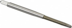 Hertel - #5-40 UNC, 2 Flute, Bright Finish, High Speed Steel Spiral Point Tap - Plug Chamfer, Right Hand Thread, 1-15/16" OAL, 5/8" Thread Length, 0.141" Shank Diam - Exact Tooling