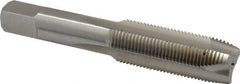 Hertel - 3/4-16 UNF, 3 Flute, Bright Finish, High Speed Steel Spiral Point Tap - Plug Chamfer, Right Hand Thread, 4-1/4" OAL, 2" Thread Length, 0.59" Shank Diam - Exact Tooling
