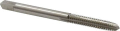 Hertel - #10-24 UNC 4 Flute Bright Finish High Speed Steel Straight Flute Standard Hand Tap - Plug, Right Hand Thread, 2-3/8" OAL, 7/8" Thread Length, H5 Limit, Oversize - Exact Tooling