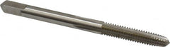 Hertel - #8-32 UNC 4 Flute Bright Finish High Speed Steel Straight Flute Standard Hand Tap - Plug, Right Hand Thread, 2-1/8" OAL, 3/4" Thread Length, H4 Limit - Exact Tooling