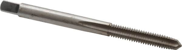 Hertel - #10-32 UNF 4 Flute Bright Finish High Speed Steel Straight Flute Standard Hand Tap - Plug, Right Hand Thread, 2-3/8" OAL, 7/8" Thread Length, H4 Limit - Exact Tooling
