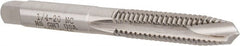 Hertel - 1/4-20 UNC, 2 Flute, Bright Finish, High Speed Steel Spiral Point Tap - Plug Chamfer, Right Hand Thread, 2-1/2" OAL, 1" Thread Length, 0.255" Shank Diam - Exact Tooling