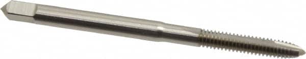 Hertel - #5-40 UNC, 2 Flute, Bright Finish, High Speed Steel Spiral Point Tap - Plug Chamfer, Right Hand Thread, 1-15/16" OAL, 5/8" Thread Length - Exact Tooling
