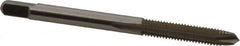 Hertel - #8-36 UNF, 2 Flute, Bright Finish, High Speed Steel Spiral Point Tap - Plug Chamfer, Right Hand Thread, 2-1/8" OAL, 3/4" Thread Length - Exact Tooling