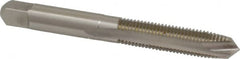 Hertel - 5/16-24 UNF, 2 Flute, Bright Finish, High Speed Steel Spiral Point Tap - Plug Chamfer, Right Hand Thread, 2-23/32" OAL, 1-1/8" Thread Length - Exact Tooling