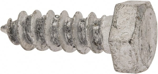 Value Collection - 5/16" Screw, 1" Length Under Head, Steel, Hex Head Lag Screw - Hot Dipped Galvanized, Grade 2 - Exact Tooling